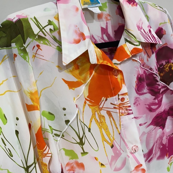 Sea Suns Floral Blouse - Picture 3 of 11
